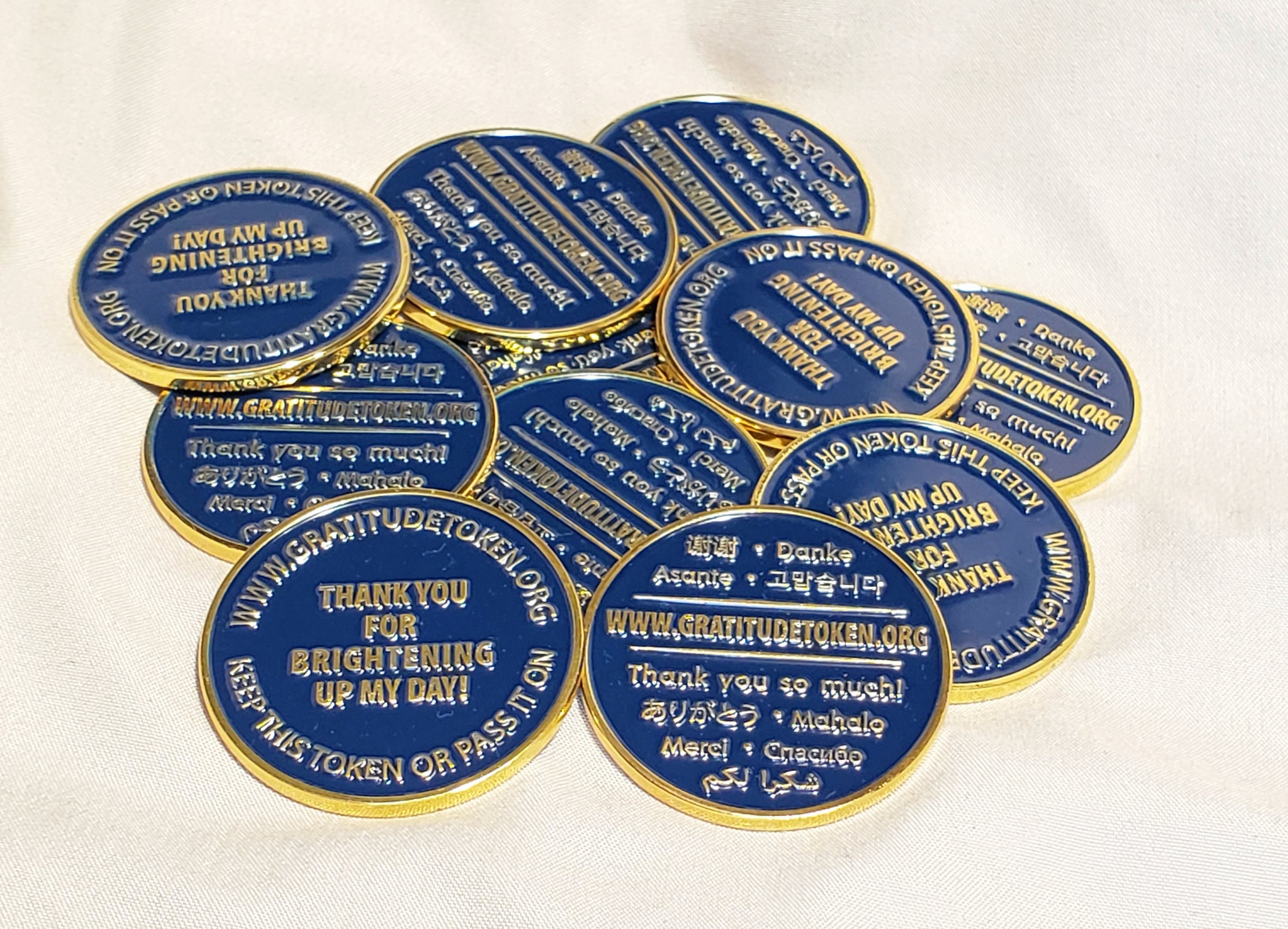 11 Metal Coins 11 Metal Gratitude Token Coins